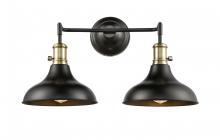 Innovation Lighting 443SW-2W-BAB-M15BK-LED - Metro - 2 Light - 23 inch - Black Antique Brass - Bath Vanity Light