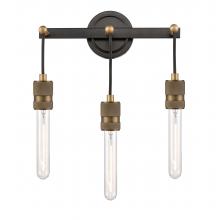 Innovation Lighting 444-3W-BAB - Ellis - 3 Light - 14 inch - Black Antique Brass - Bath Vanity Light