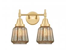 Innovation Lighting 447-2W-SG-G146-LED - Chatham - 2 Light - 15 inch - Satin Gold - Bath Vanity Light