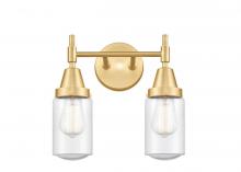 Innovation Lighting 447-2W-SG-G314-LED - Dover - 2 Light - 14 inch - Satin Gold - Bath Vanity Light
