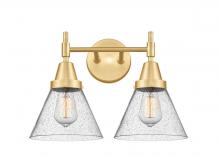 Innovation Lighting 447-2W-SG-G44-LED - Cone - 2 Light - 17 inch - Satin Gold - Bath Vanity Light