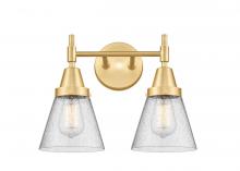 Innovation Lighting 447-2W-SG-G64-LED - Cone - 2 Light - 15 inch - Satin Gold - Bath Vanity Light