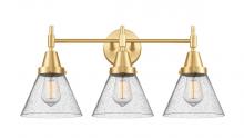 Innovation Lighting 447-3W-SG-G44-LED - Cone - 3 Light - 26 inch - Satin Gold - Bath Vanity Light
