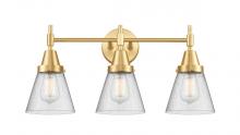 Innovation Lighting 447-3W-SG-G64-LED - Cone - 3 Light - 24 inch - Satin Gold - Bath Vanity Light