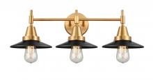 Innovation Lighting 447-3W-SG-M6-BK-LED - Railroad - 3 Light - 26 inch - Satin Gold - Bath Vanity Light
