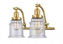 Innovation Lighting 515-2W-SG-G184-LED - Canton - 2 Light - 18 inch - Satin Gold - Adjustable Bath Vanity Light