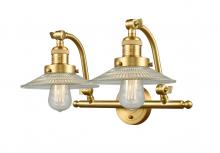 Innovation Lighting 515-2W-SG-G2-LED - Halophane - 2 Light - 18 inch - Satin Gold - Adjustable Bath Vanity Light