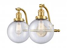 Innovation Lighting 515-2W-SG-G204-8-LED - Beacon - 2 Light - 18 inch - Satin Gold - Adjustable Bath Vanity Light