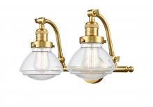 Innovation Lighting 515-2W-SG-G322-LED - Olean - 2 Light - 19 inch - Satin Gold - Adjustable Bath Vanity Light