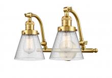 Innovation Lighting 515-2W-SG-G64-LED - Cone - 2 Light - 18 inch - Satin Gold - Adjustable Bath Vanity Light