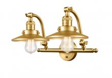 Innovation Lighting 515-2W-SG-M4-SG-LED - Railroad - 2 Light - 18 inch - Satin Gold - Adjustable Bath Vanity Light