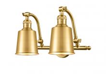 Innovation Lighting 515-2W-SG-M9-SG-LED - Addison - 2 Light - 18 inch - Satin Gold - Adjustable Bath Vanity Light