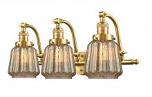 Innovation Lighting 515-3W-SG-G146-LED - Chatham - 3 Light - 28 inch - Satin Gold - Adjustable Bath Vanity Light