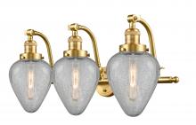 Innovation Lighting 515-3W-SG-G165-LED - Geneseo - 3 Light - 28 inch - Satin Gold - Adjustable Bath Vanity Light