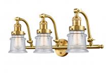 Innovation Lighting 515-3W-SG-G184S-LED - Canton - 3 Light - 28 inch - Satin Gold - Adjustable Bath Vanity Light