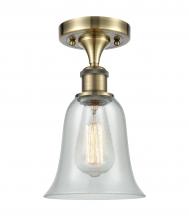  516-1C-AB-G2812-LED - Hanover - 1 Light - 6 inch - Antique Brass - Semi-Flush Mount