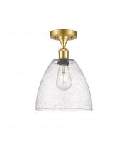  516-1C-SG-GBD-94-LED - Bristol - 1 Light - 9 inch - Satin Gold - Semi-Flush Mount