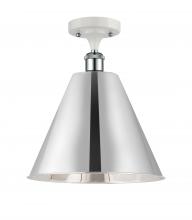  516-1C-WPC-MBC-12-PC-LED - Berkshire - 1 Light - 12 inch - White Polished Chrome - Semi-Flush Mount