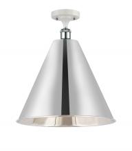  516-1C-WPC-MBC-16-PC-LED - Berkshire - 1 Light - 16 inch - White Polished Chrome - Semi-Flush Mount