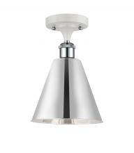  516-1C-WPC-MBC-8-PC-LED - Berkshire - 1 Light - 8 inch - White Polished Chrome - Semi-Flush Mount