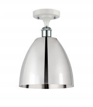  516-1C-WPC-MBD-9-PC-LED - Bristol - 1 Light - 9 inch - White Polished Chrome - Semi-Flush Mount