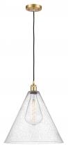  516-1P-SG-GBC-164-LED - Berkshire - 1 Light - 16 inch - Satin Gold - Cord hung - Pendant