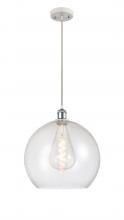  516-1P-WPC-G124-14-LED - Athens - 1 Light - 14 inch - White Polished Chrome - Cord hung - Pendant