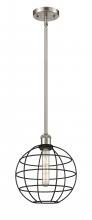  516-1S-SN-CE-10-BK - Lake Placid - 1 Light - 10 inch - Satin Nickel - Mini Pendant