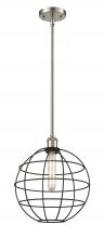  516-1S-SN-CE-12-BK - Lake Placid - 1 Light - 12 inch - Satin Nickel - Mini Pendant