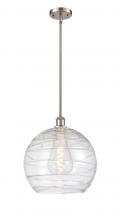  516-1S-SN-G1213-14 - Athens Deco Swirl - 1 Light - 14 inch - Brushed Satin Nickel - Pendant