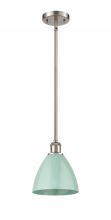  516-1S-SN-MBD-75-SF-LED - Plymouth - 1 Light - 8 inch - Brushed Satin Nickel - Pendant