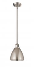  516-1S-SN-MBD-75-SN-LED - Bristol - 1 Light - 8 inch - Brushed Satin Nickel - Pendant