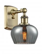  516-1W-AB-G93-LED - Fenton - 1 Light - 7 inch - Antique Brass - Sconce