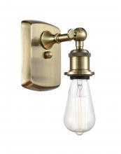  516-1W-AB-LED - Bare Bulb - 1 Light - 5 inch - Antique Brass - Sconce