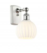  516-1W-WPC-G1217-6WV - White Venetian - 1 Light - 6 inch - White Polished Chrome - Sconce