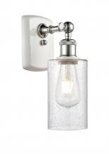  516-1W-WPC-G804 - Clymer - 1 Light - 4 inch - White Polished Chrome - Sconce