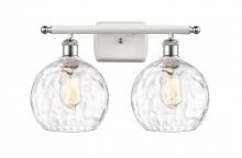 Innovation Lighting 516-2W-WPC-G1215-8-LED - Athens Water Glass - 2 Light - 18 inch - White Polished Chrome - Bath Vanity Light