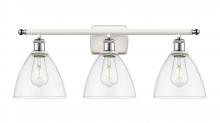 Innovation Lighting 516-3W-WPC-GBD-752-LED - Bristol - 3 Light - 28 inch - White Polished Chrome - Bath Vanity Light