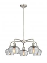  516-5CR-SN-G92 - Fenton - 5 Light - 25 inch - Satin Nickel - Chandelier