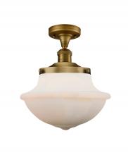  517-1CH-BB-G541 - Oxford - 1 Light - 12 inch - Brushed Brass - Semi-Flush Mount