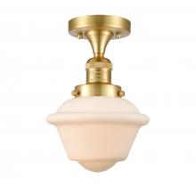  517-1CH-SG-G531-LED - Oxford - 1 Light - 8 inch - Satin Gold - Semi-Flush Mount