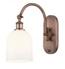  518-1W-AC-G558-6GWH - Bella - 1 Light - 6 inch - Antique Copper - Sconce