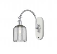  518-1W-WPC-G559-5SM - Bridal Veil - 1 Light - 5 inch - White Polished Chrome - Sconce