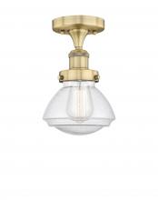  616-1F-BB-G324 - Olean - 1 Light - 7 inch - Brushed Brass - Semi-Flush Mount