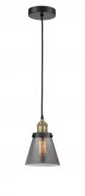  616-1PH-BAB-G63 - Cone - 1 Light - 6 inch - Black Antique Brass - Cord hung - Mini Pendant