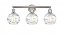  616-3W-SN-G1213-6 - Athens Deco Swirl - 3 Light - 24 inch - Brushed Satin Nickel - Bath Vanity Light