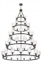  8203456-BK-G112-LED - Cobbleskill - 45 Light - 60 inch - Matte Black - Chain Hung - Chandelier