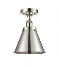  916-1C-PN-M13-PN-LED - Appalachian - 1 Light - 7 inch - Polished Nickel - Semi-Flush Mount