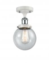  916-1C-WPC-G204-6-LED - Beacon - 1 Light - 6 inch - White Polished Chrome - Semi-Flush Mount