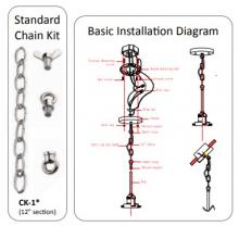  CK-1-SN - Chain Conversion Kit - 12 inch - Brushed Satin Nickel